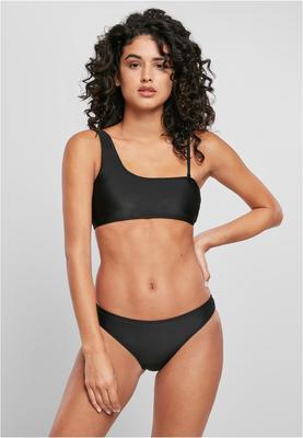 Ladies Recycled Asymmetric Tank Top Bikini  black L