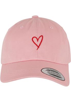 Heart Cotton Twill Cap pink one size