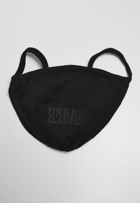 Urban Classics Cotton Face Mask 2-Pack black one size