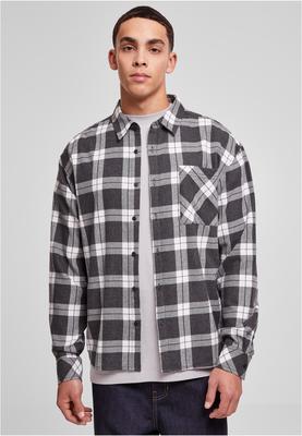 Boxy Dark Checked Shirt grey/white 3XL