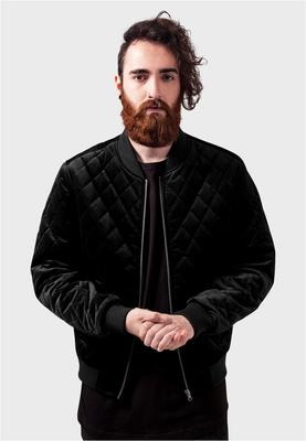 Diamond Quilt Velvet Jacket black L