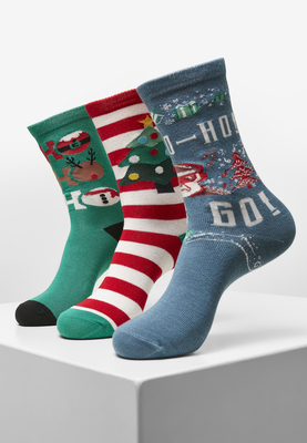 Ho Ho Ho Christmas Socks 3-Pack multicolor 43-46