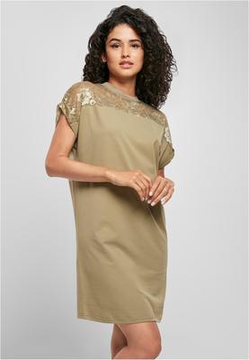 Ladies Lace Tee Dress black 3XL