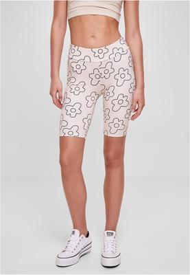 Ladies High Waist AOP Tech Cycle Shorts softseagrassflower XS