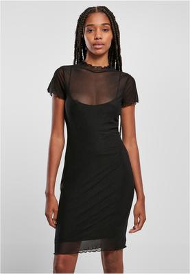 Ladies Mesh Double Layer Dress black 3XL
