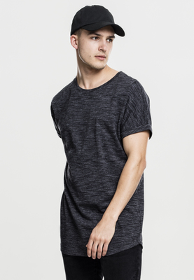Long Space Dye Turn Up Tee blk/wht L