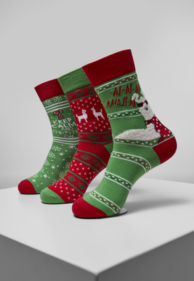 Christmas Lama Socks 3-Pack multicolor 43-46