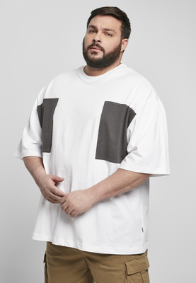 Big Double Pocket Tee white/asphalt 3XL