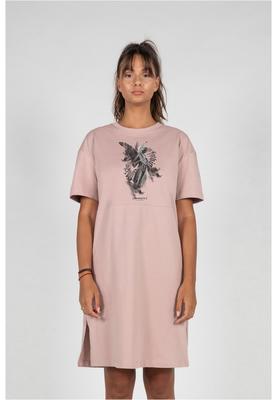 Ladies ANGEL 3.0 Organic Oversized Slit Tee Dress white L