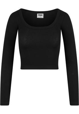Ladies Organic Rib Jersey Wide Neck Longsleeve black 3XL