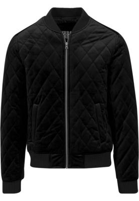 Diamond Quilt Velvet Jacket black L