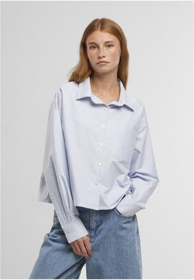 Ladies Striped Short Oxford Shirt lighthorizonblue/white L