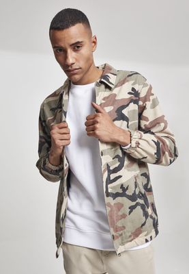 Camo Cotton Coach Jacket wood camo L