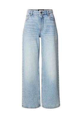 Ladies Regular Wide Leg Jeans dirty light blue acid washed 26