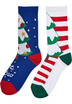 Fancy X-Mas Tree Socks 2-Pack multicolor 47-50