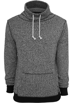 Melange High Neck Knitted Crew blk/blk L