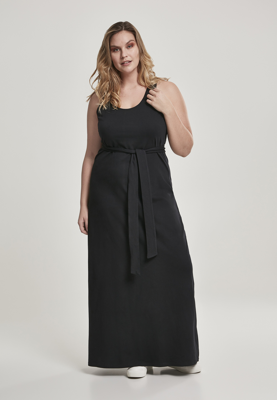 Ladies Long Racer Back Dress black M - MERCHYOU