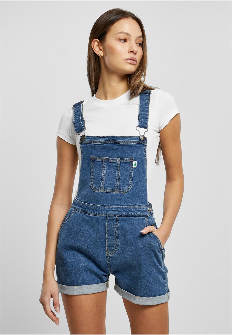 Ladies Organic Short Dungaree clearblue washed M - MERCHYOU